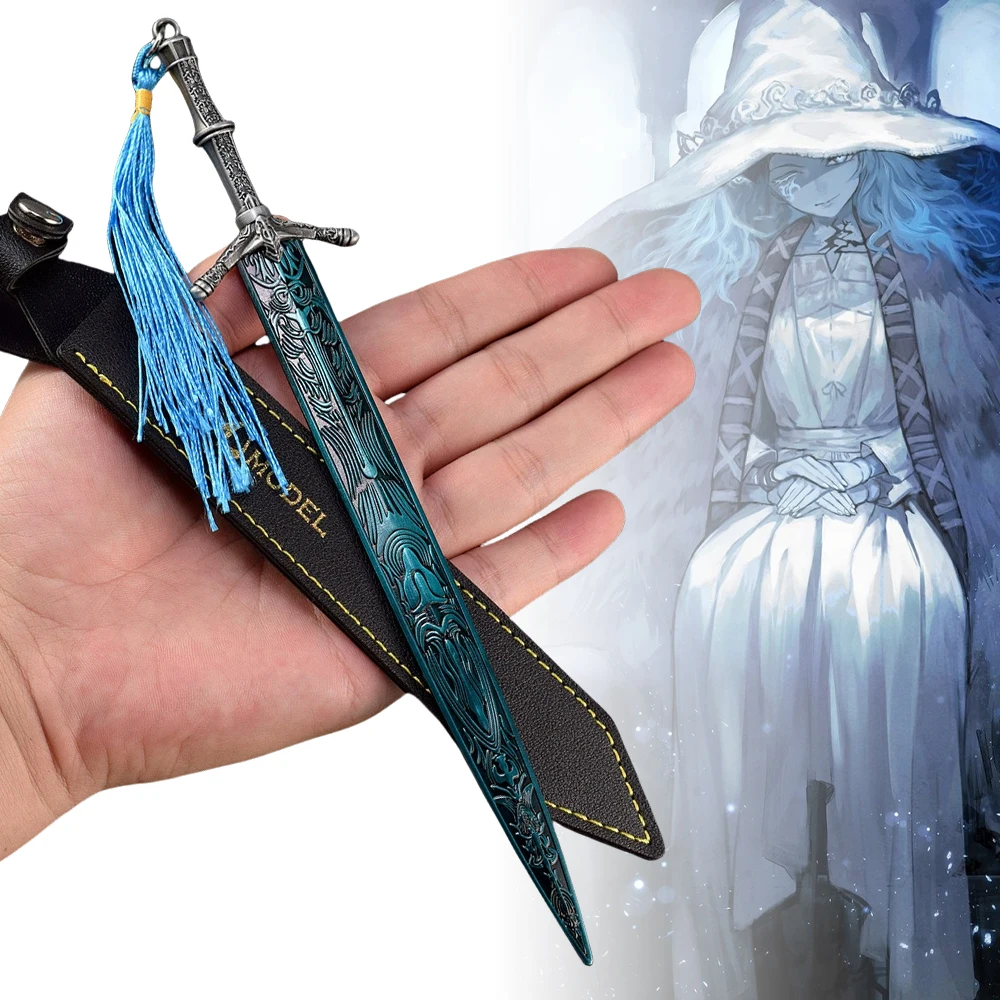 8.6/11.6inch Metal Elden Dark Moon Katana Ranni Anime Sword Ninja Knife Iron Real Size Japanese Katana Samurai Sabre Toy Gift