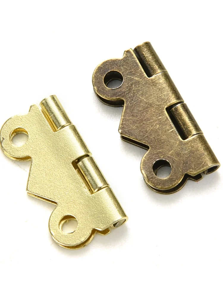 10/20Pcs Mini Brass Plated Butterfly Hinges Cabinet Drawer Jewelry Box DIY Repair