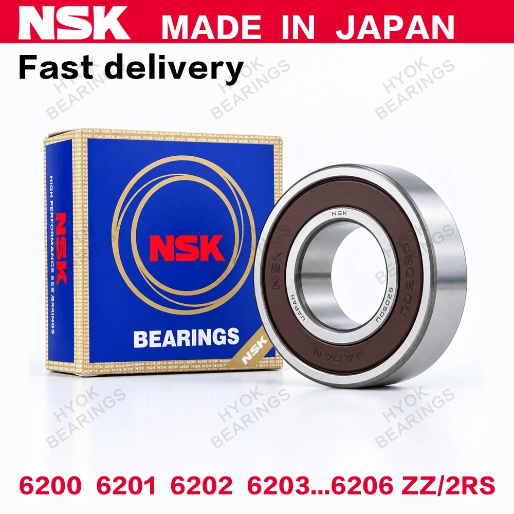 2pcs Japan NSK Bearing 6200 6201 6202 6203 6204 6205 6206 6207 6208 ZZ RS 2RS DDU DU bearings