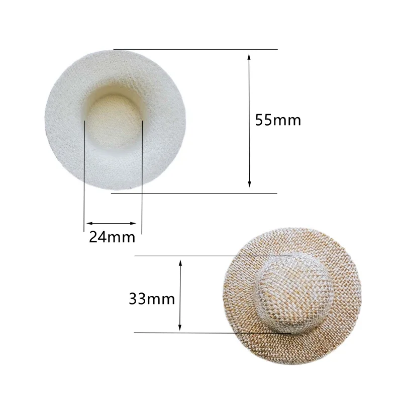 Knit Sun Caps Cute Doll Hat Hairpin Accessories Jewelry Finding Diy Handmade Material 6pcs