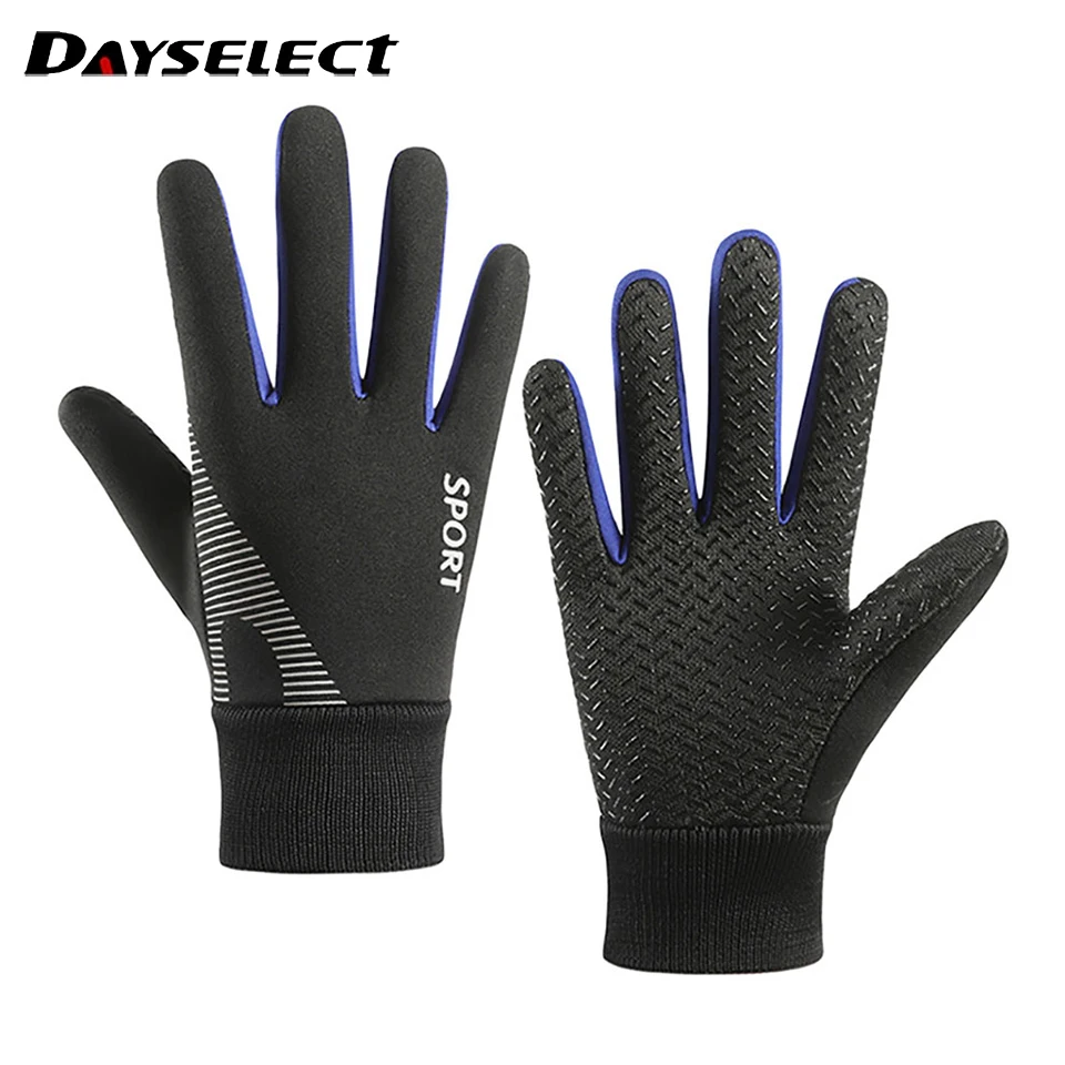 

Велосипедные перчатки, теплые перчатки, осенне-зимние перчатки для мальчиков и девочек, детей, студентов, флисовые водонепроницаемые, с пятью пальцами, ветрозащитные, противоскользящие, велосипедные