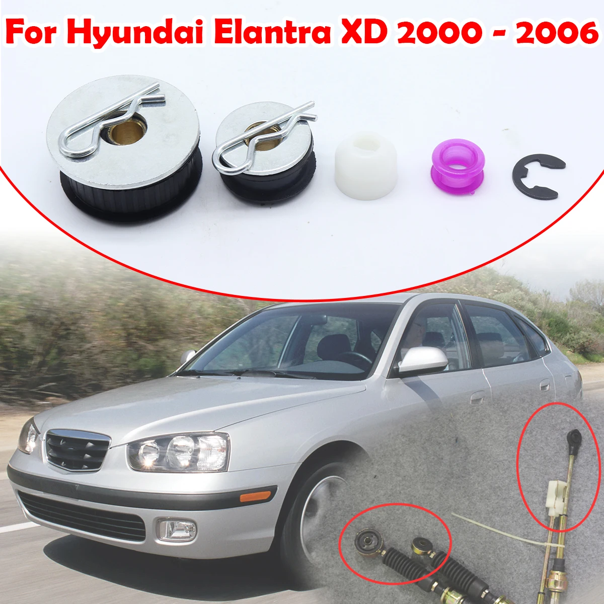 

Manual Gearbox Shift Cable Linkage Bushing For Hyundai Elantra XD 2000 2001-2006 Shifter Lever Selector Rod Connect Bushing Kit