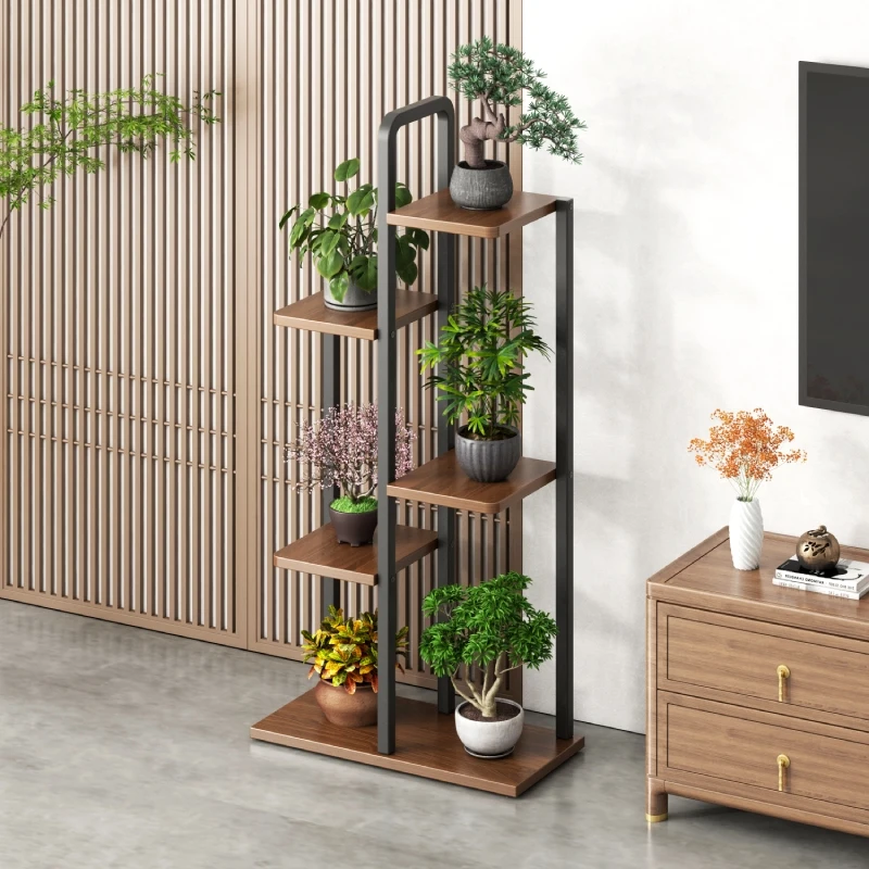 

Ornaments Out Door Plant Shelves Pots Luxury Narrow Corner Pole Design Display Plant Stand Narrow Removable Legs Home Decoration