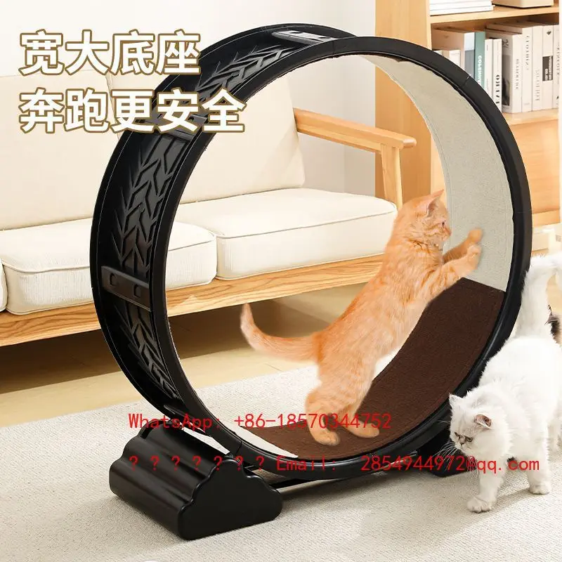 2026   New Cat Pet Cat Treadmill Roller Silent Roller Plastic Sports Running Wheel Pet Ring