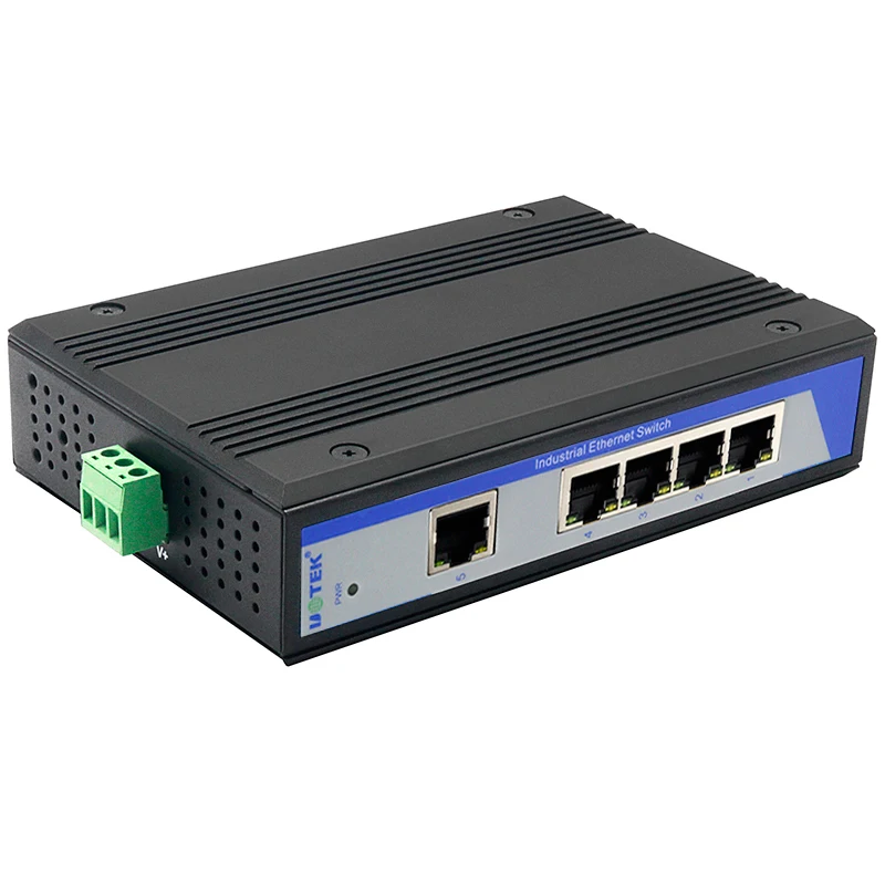 High Quality Industrial Grade 100M 5 Ports Unmanaged Ethernet Switch DIN-rail without Power UT-6405