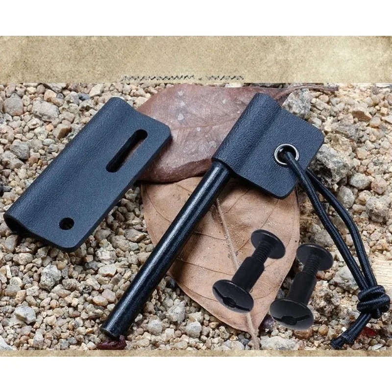 Outdoor Magnesium Fire Starter, Survival Flint Fire Steel Rod with K Sheath, Camping Emergency Fire Making Tool Kit