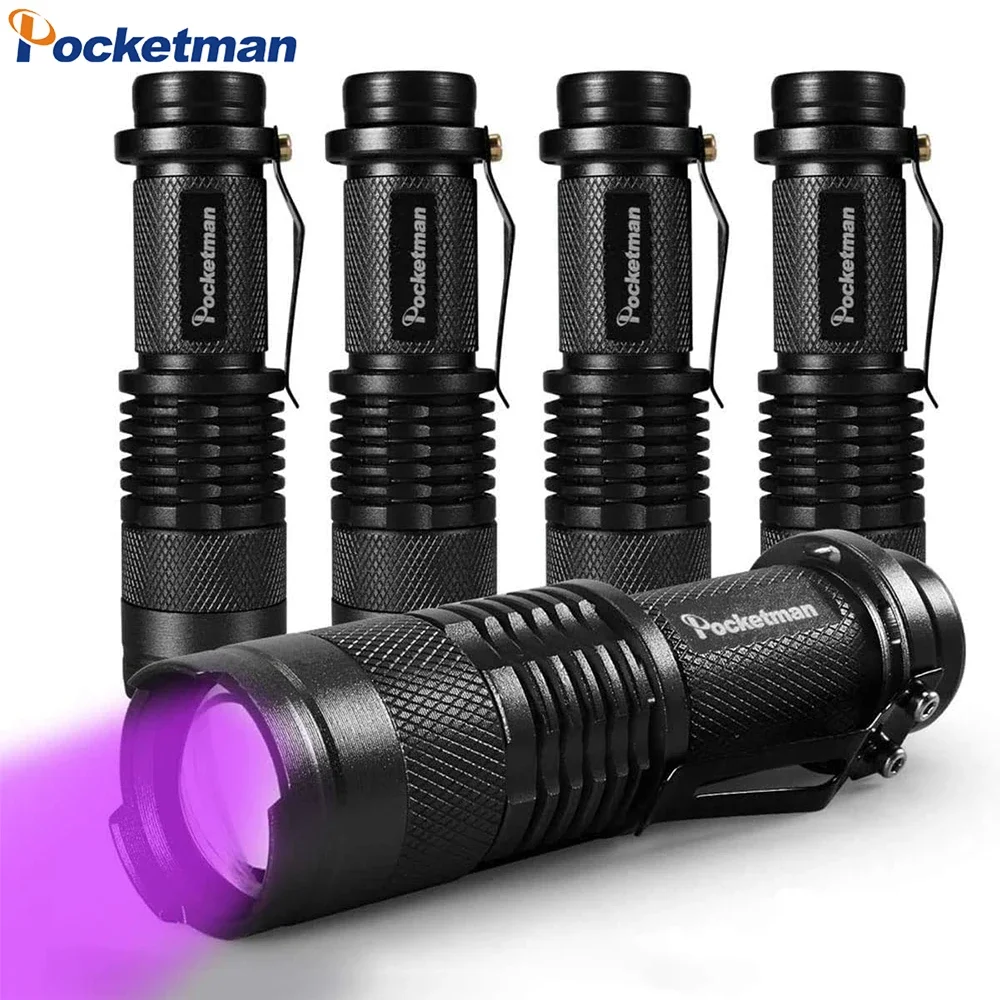 Linterna UV de luz negra, luz LED ultravioleta, Detector de orina para mascotas, manchas secas de orina