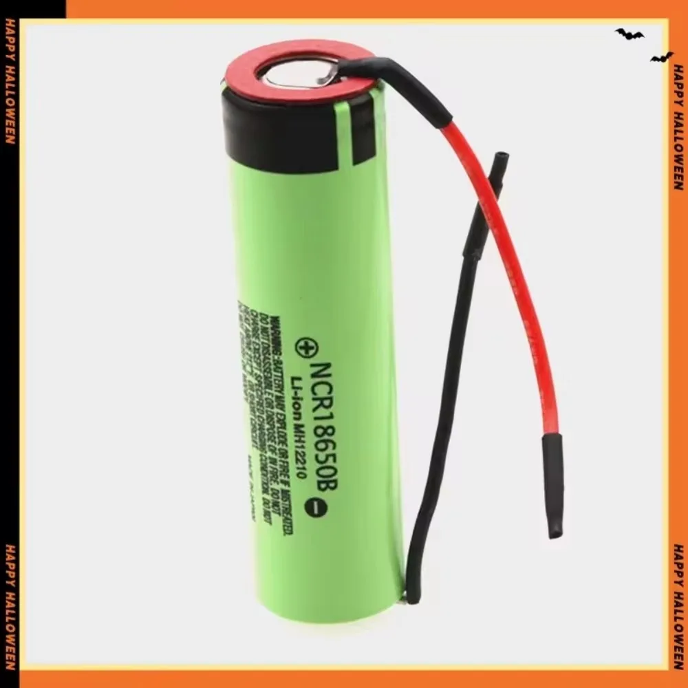 New 18650 lithium battery 3400mAh 3.7v 25A NCR18650B high power power tool battery 18650 rechargeable battery+DIY Wires