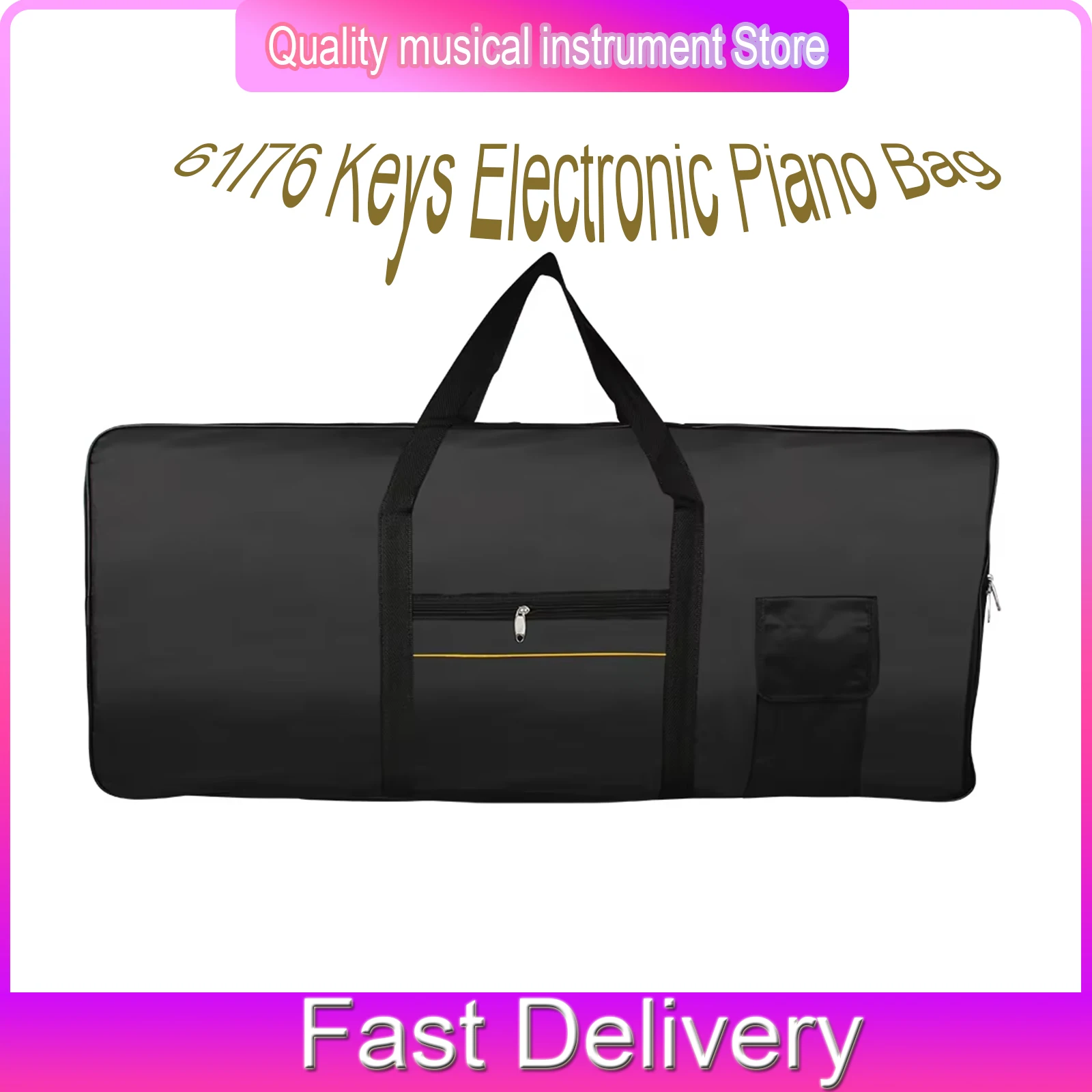 61/76 Keys Electronic Piano Bag Waterproof Oxford Cloth Thickened Handbag Electronic Piano Keyboard Suitcase Parts Accessories