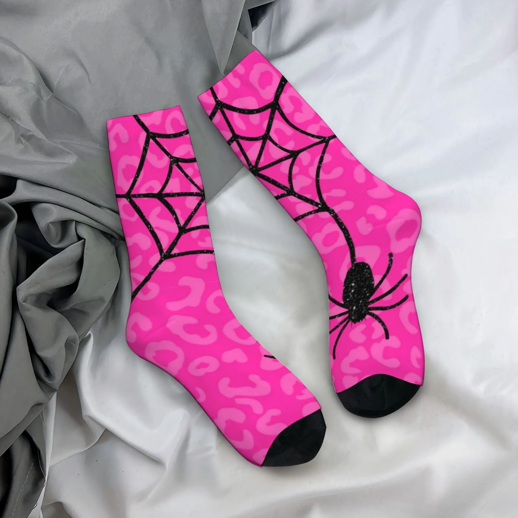 

Spider Leopard-Print Socks Retro Fashion Men's Socks Breathable Non-Slip Casual Sports Socks Novelty Funny Hip-Hop Socks Gift