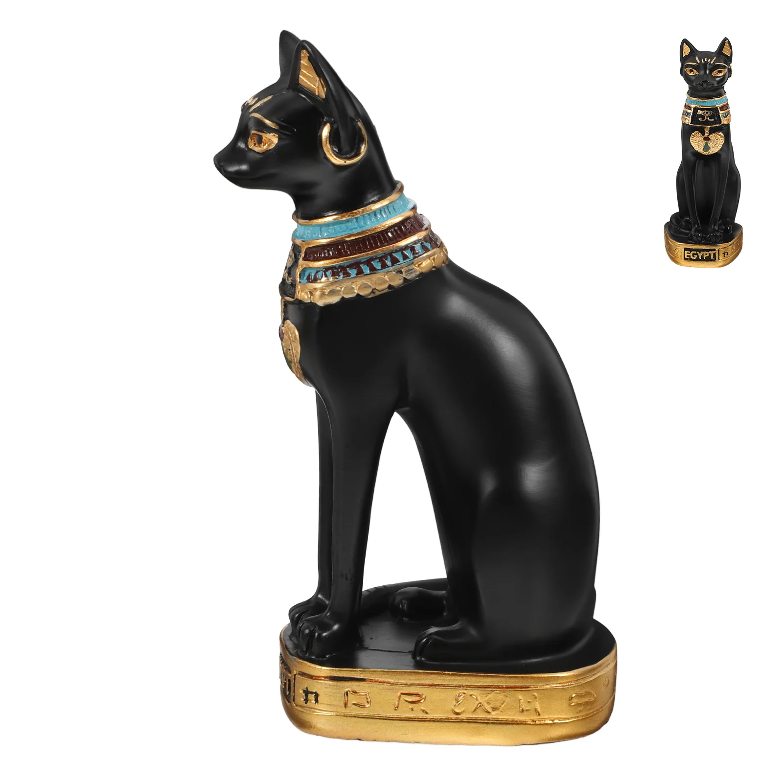 

Large Cat Goddess Statue Figurines Realistic Resin Sculpture Home Decor Egyptian Cat Statue Decoration