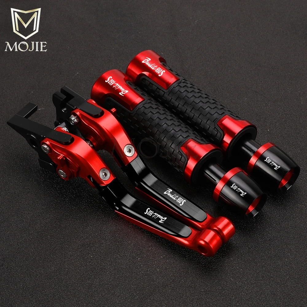 Motorcycle Adjustable Folding Handles Brake Clutch Levers Handlebar Grips Ends For SUZUKI BANDIT650S GSF650S Bandit 650S 2015