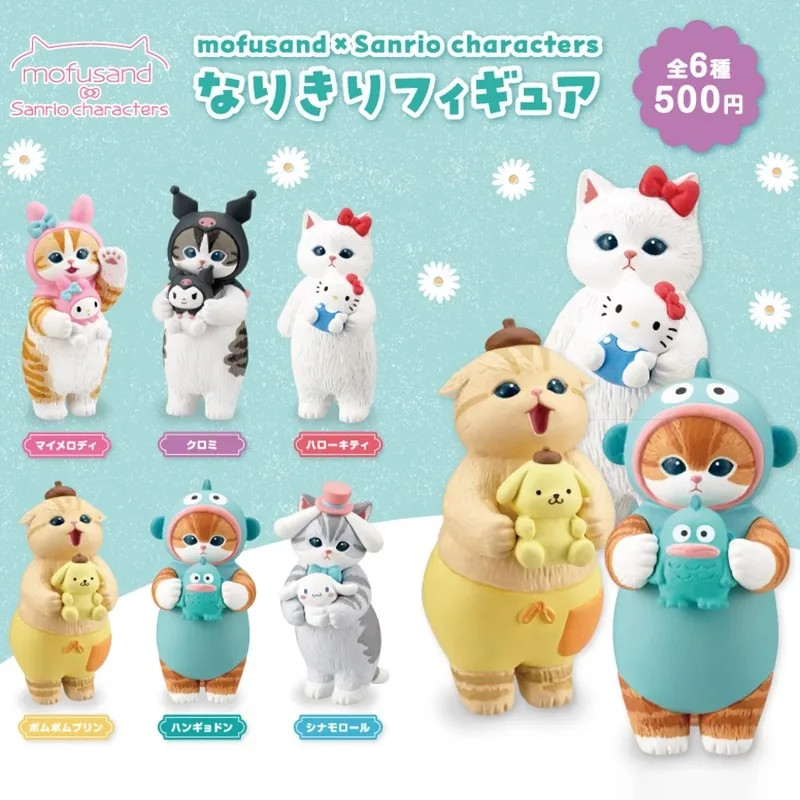 

Japan Exclusive Kitan Club X Sanrio X Mofusand, Hello Kitty, Cinnamoroll, Ugly Fish, PVC Figurines, Gashapon Toy