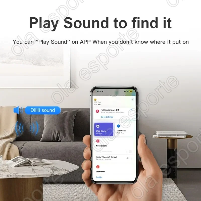 Smart Air Tag For IOS Find My Smart Mini GPS Tracker Reverse Track Lost Phone Pet Elderly Children Tracker Suitcase IOS System