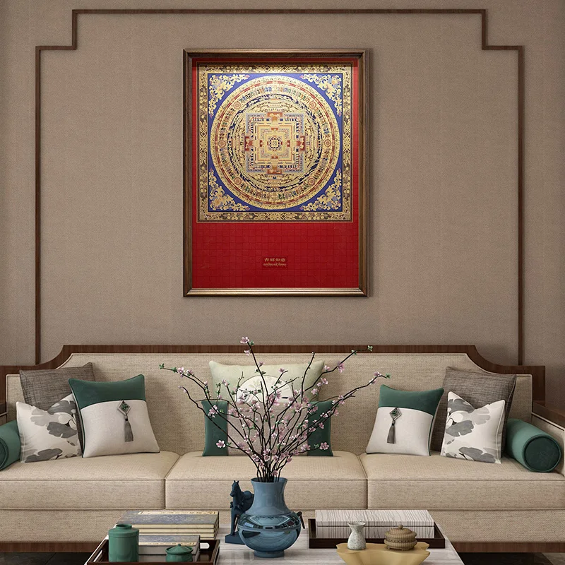 Decorative Paintings Wall Art Thangka Mandala Aesthetic Decoration Peace And Joy Items for Study Living Room Foyer Decor