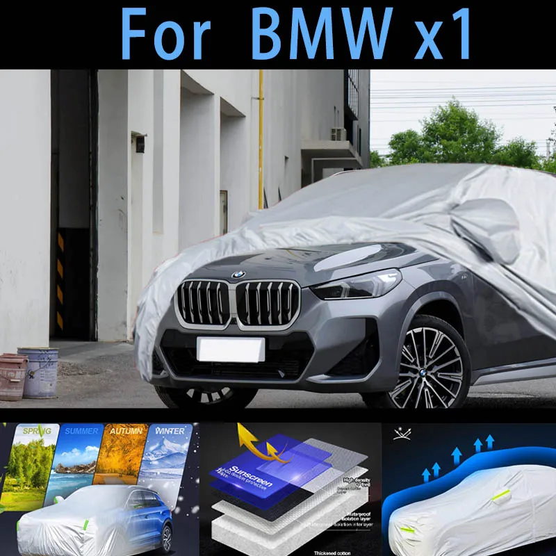 

For BMW x1 Outdoor Protection Full Car Covers Snow Cover Sunshade Waterproof Dustproof Exterior Car cover protection