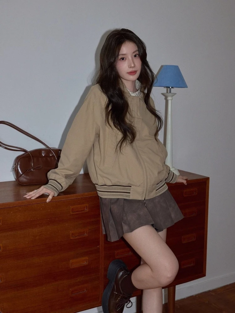 

New Chinese Style Vintage Relaxed Fit Jacket Casual Workwear Collar Oversized Blazer Spring Autumn Unisex Streetwear Outerwear