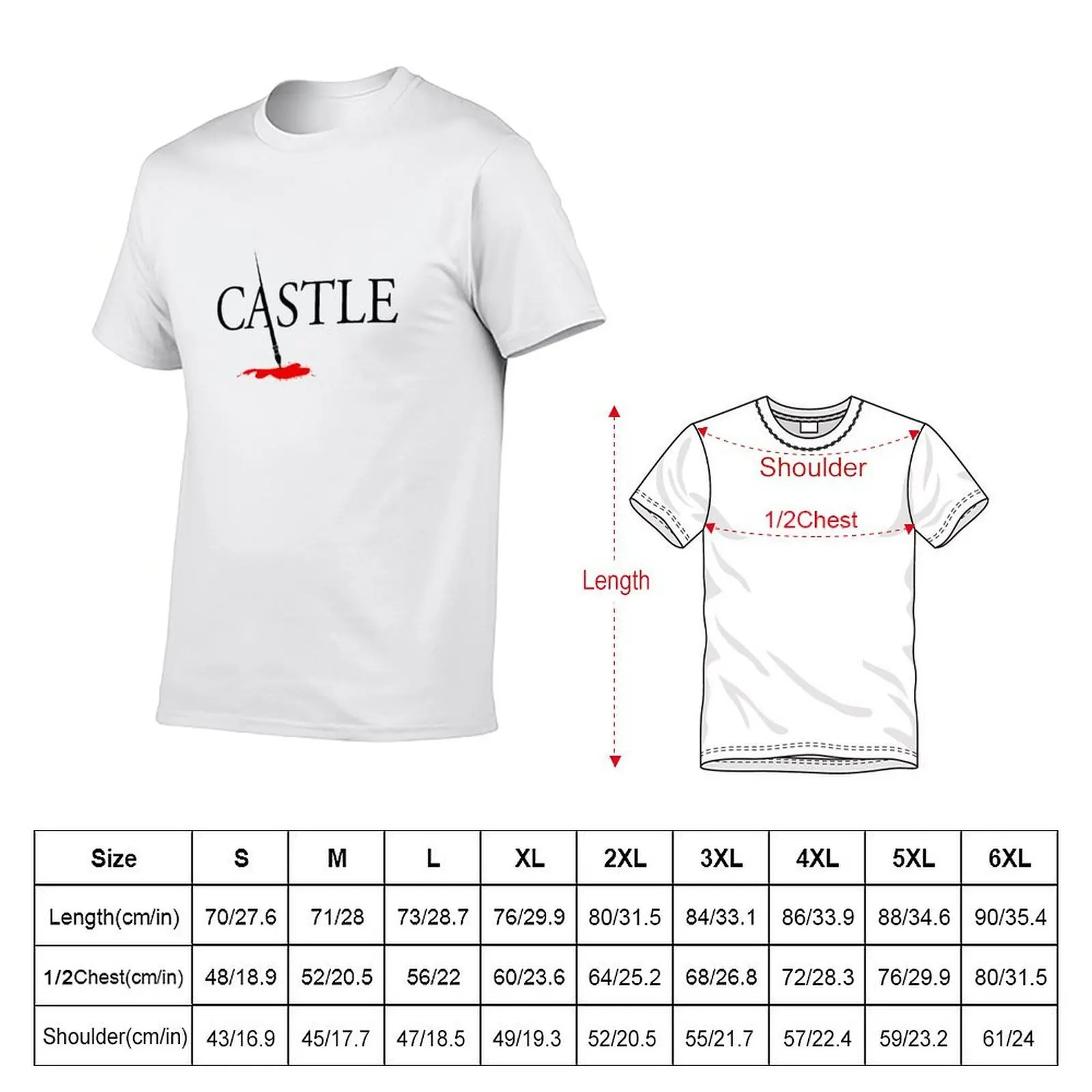 Castle Logo T-Shirt graphic shirts vintage graphic tee fitted t shirts for men