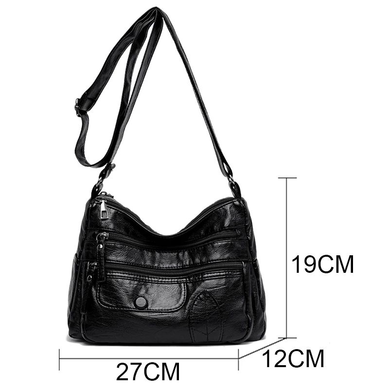 2023 New Multiple Pockets Soft Leather Bags High Quality Ladies Purses And Handbags Crossbody Shoulder Bag For Women Sac A Main