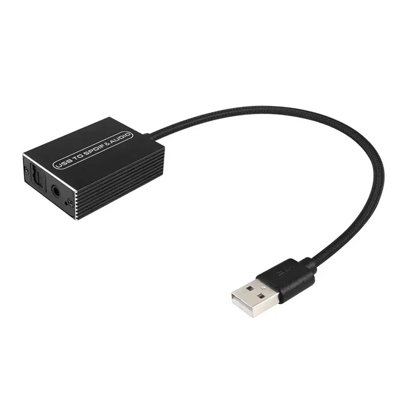 HOT!A72T USB To Fiber Optic Audio Converter For Computer PS4/5 Connection Amplifier Adapter Fiber Optic Audio Converter