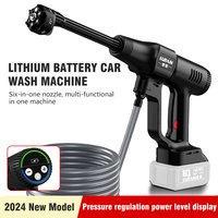 2 in 1 Handheld Pressure Washer Portable Power Cleaner with Rechargeable Battery for Car Washing Machine High-Performance Motor
