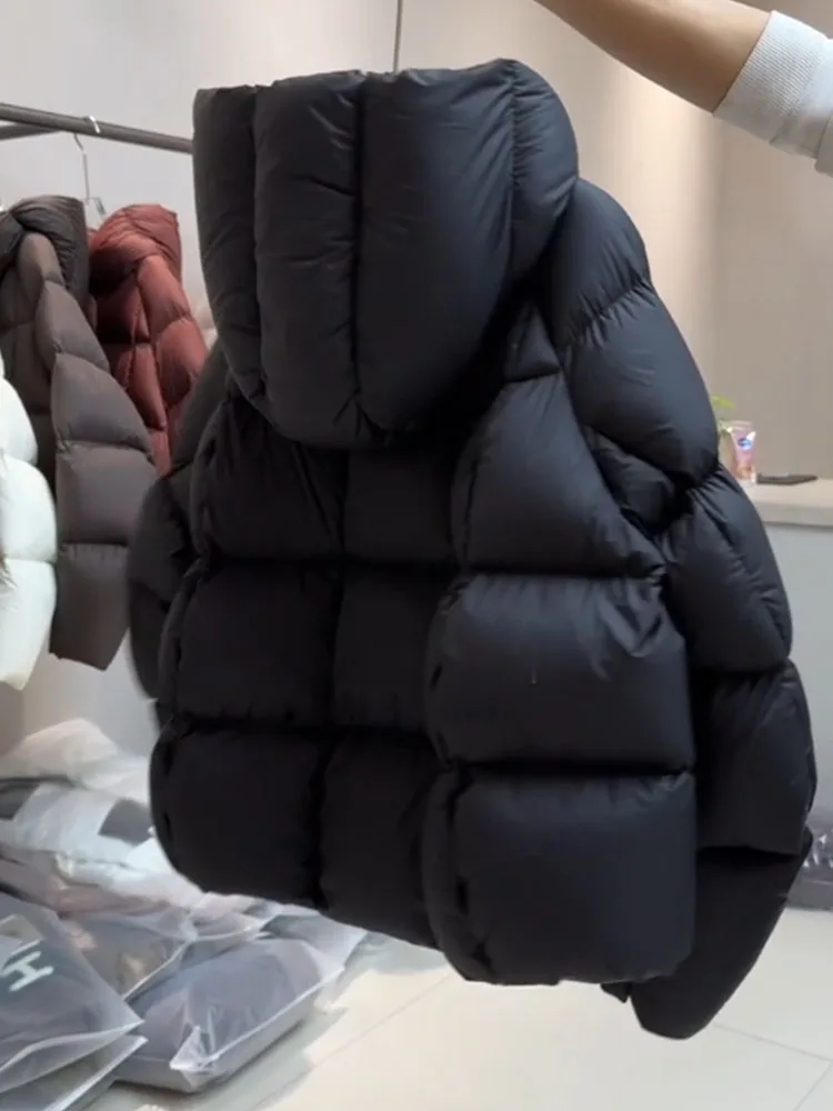 Ele ort Bla Piumino da donna Jaet Winter 2025 New Sle Premium Pane Coat Thiened Fibra di poliestere Bianco Du down