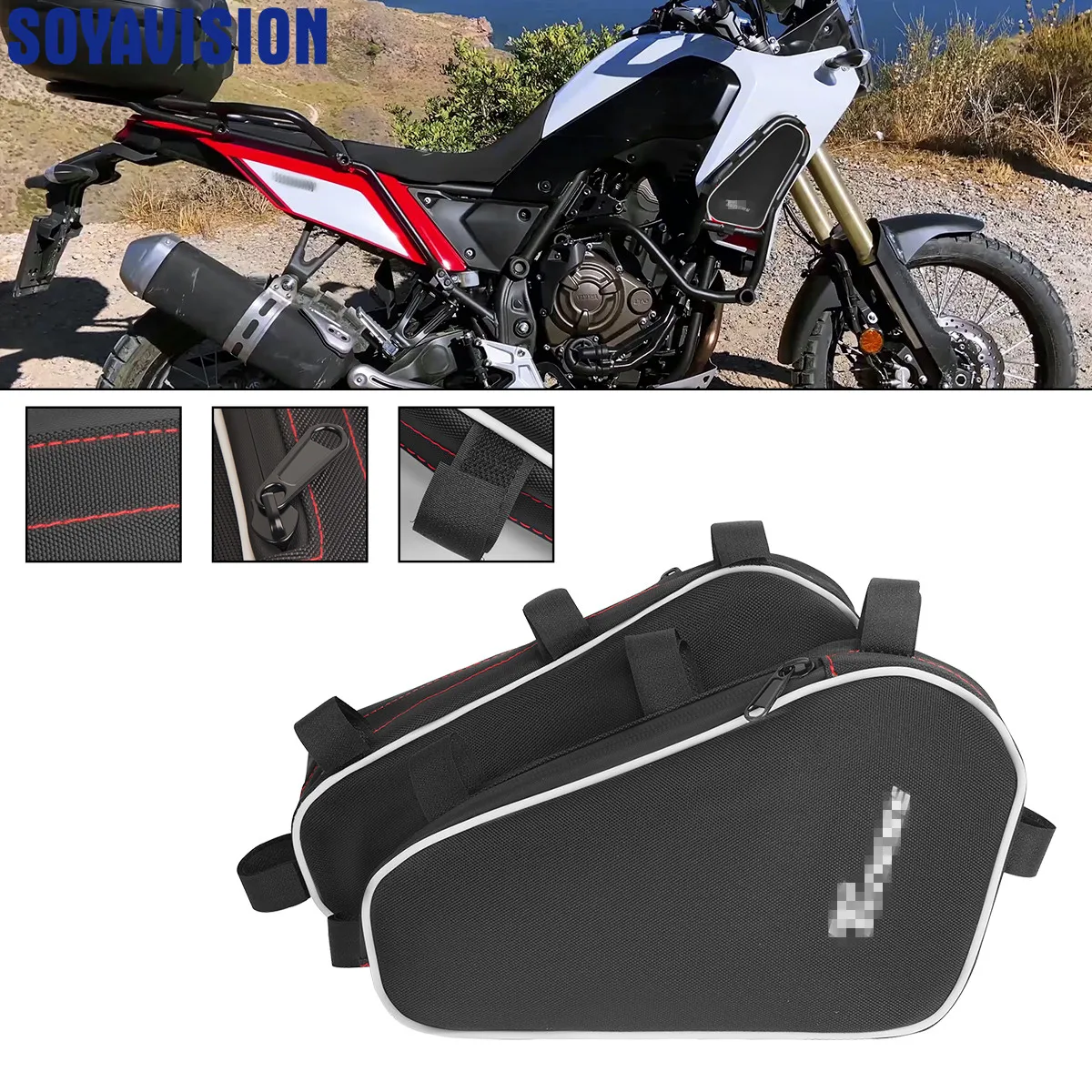 

1Pair Motorcycle Frame Crash Bar Bag Storage Travel Tool Waterproof Bags For Yamaha T7 Tenere 700 XTZ 700 2019 2020 2021 2022