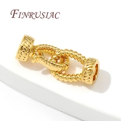 18K Gold Plated Connectors For Jewelry Fasteners Lock Clasps Accessories For Needlework Beads Pearls Jewelry Making Material
