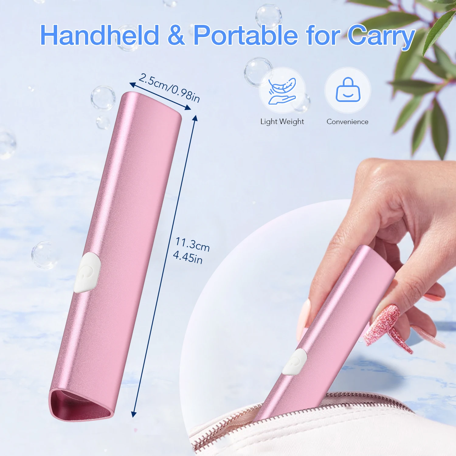 Mini Handheld UV Led Lamp Voor Nagels Draagbare Oplaadbare Nageldroger Voor Gel Polish Met 2 Timers Schieten Nagels Voor Thuis DIY Gebruikt