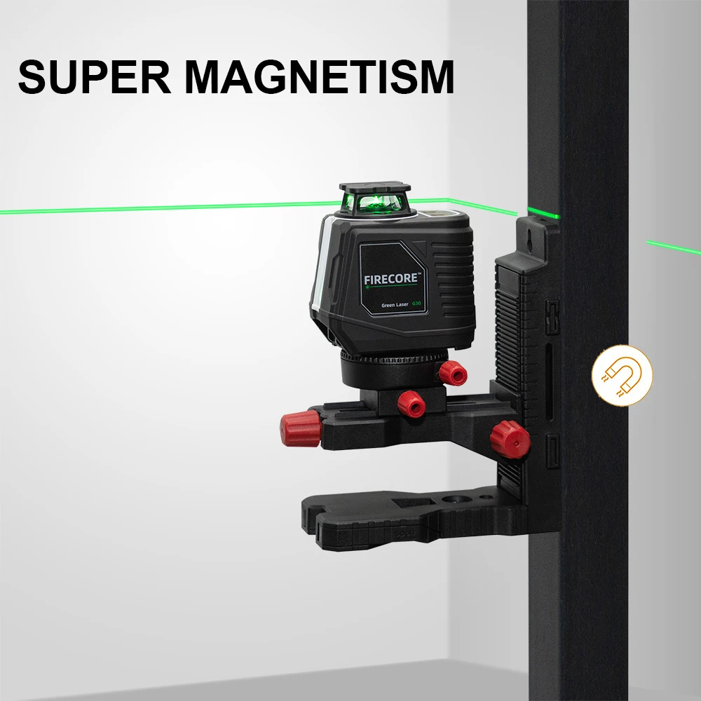 FIRECORE 360° L-Magnetic Adjustable Bracket For Laser Level For Ceiling Grid Applications (FLM80A)