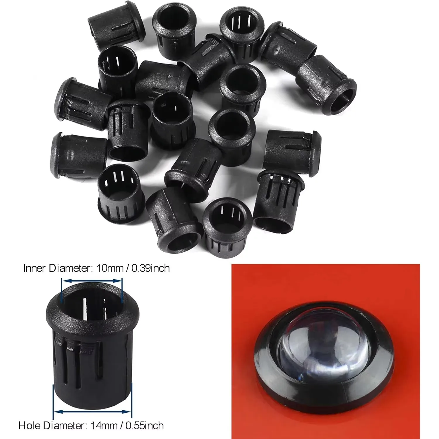 10 حزمة 10 مللي متر 12 فولت LED الثنائيات الباعثة للضوء LED قبل السلكية مصباح سلكي مسبق مع حامل قصاصة بلاستيكية ضوء لمبة صمام ثنائي باعث مسبقًا