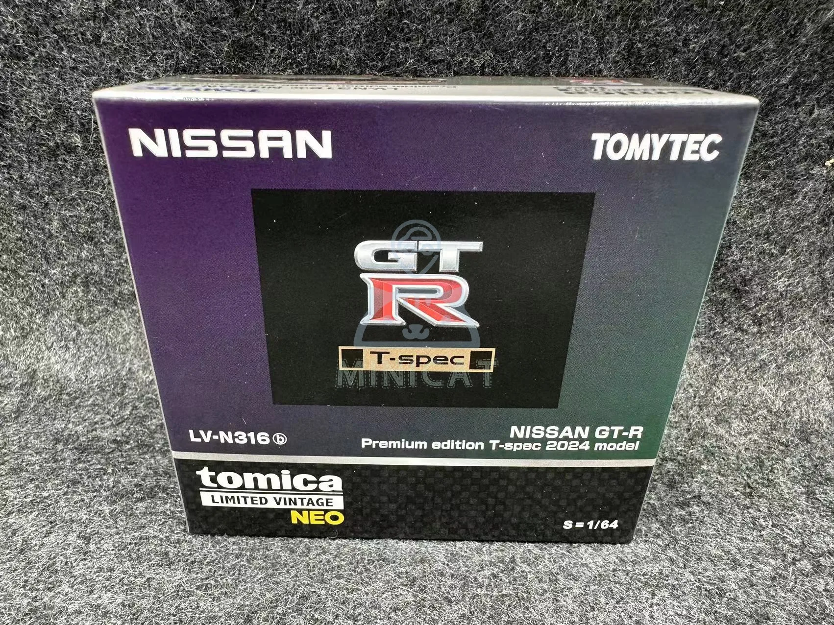 

Коллекция 2408 Tomytec 1:64 TLV LV-N316b nissan GT-R полуночная фиолетовая Литой Сплав, модель автомобиля, украшение, подарок