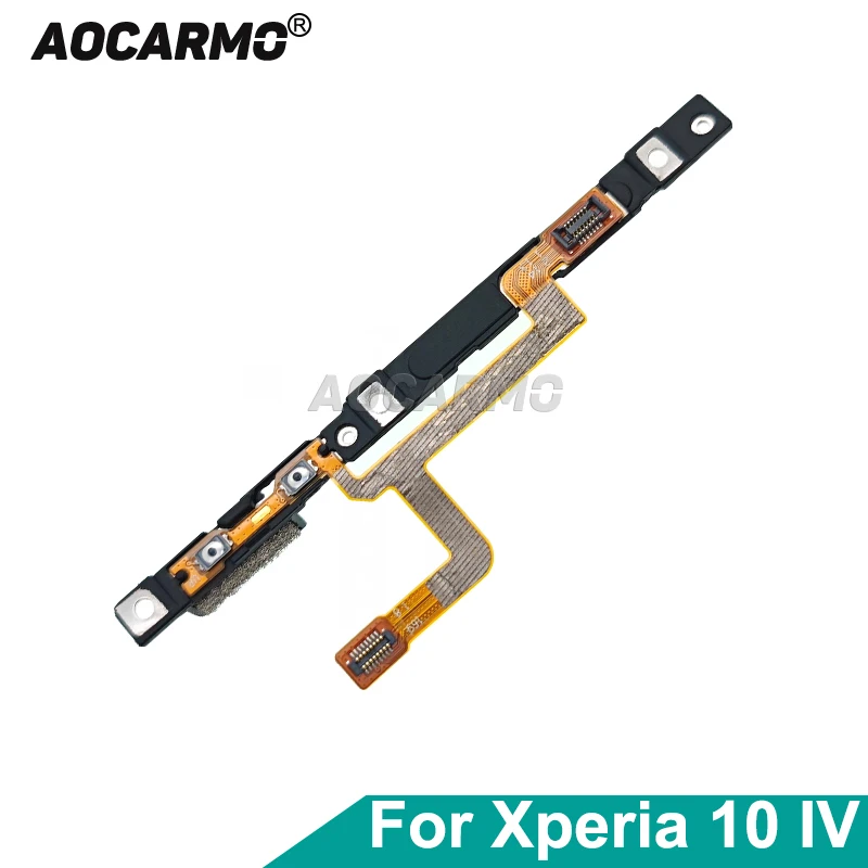 Aocarmo For Sony Xperia 10 IV X10iv XQ-CC72 CC54 CC44 Volume Up And Down Power Connection Flex Cable Repair Part