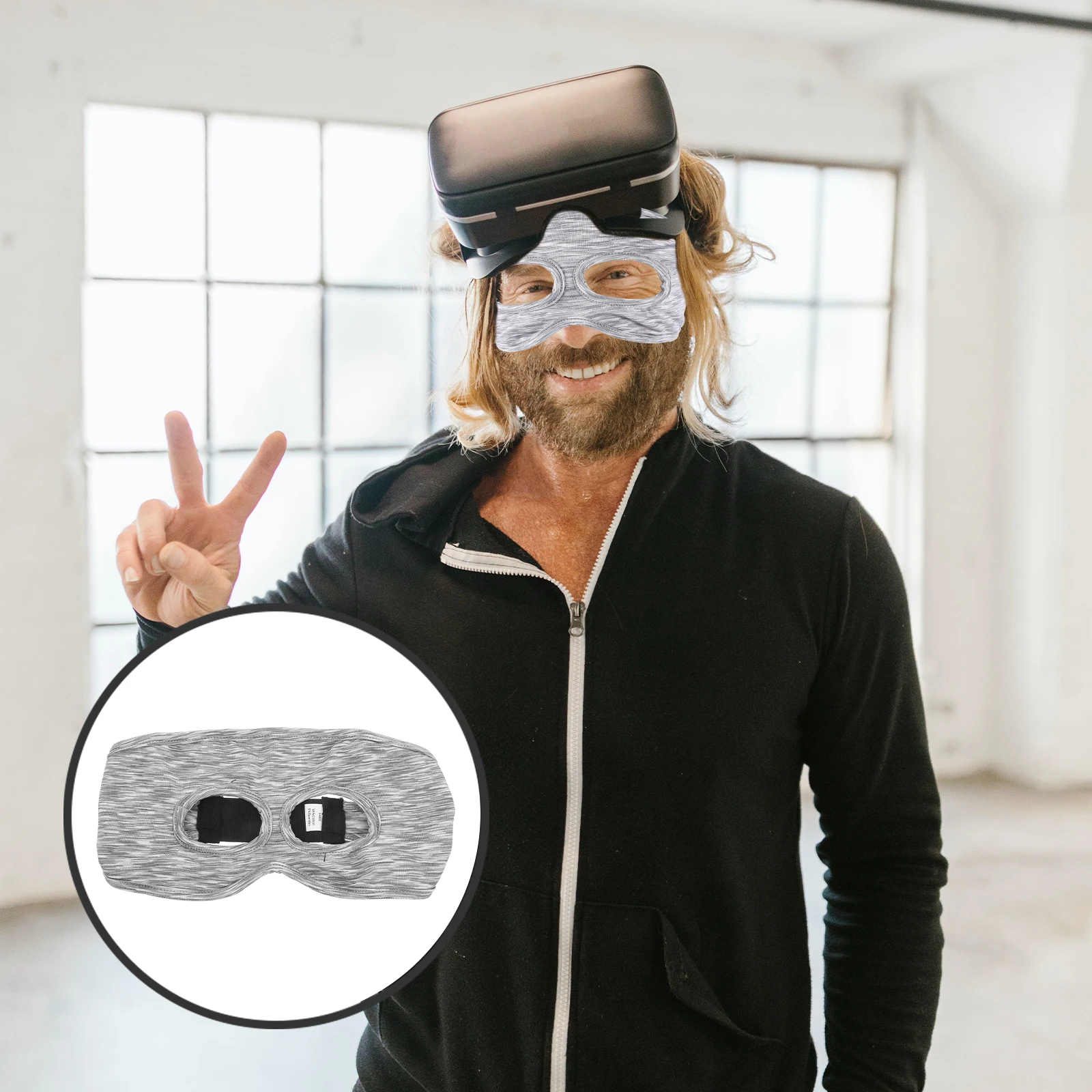

VR Mask Cover Sleep Eye Covers Filling Cloth Headset Men and Women Sweat Band Sweatband