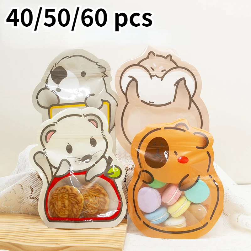 Cute Animal Gift Bags Candy Bags Baby Shower Birthday Party Cookie Bags Bear Capybara Hippo Candy Box Woodland Safari Party Gift