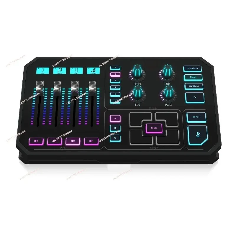 Professional Sound Card Mixer with 4-Channel Mixer