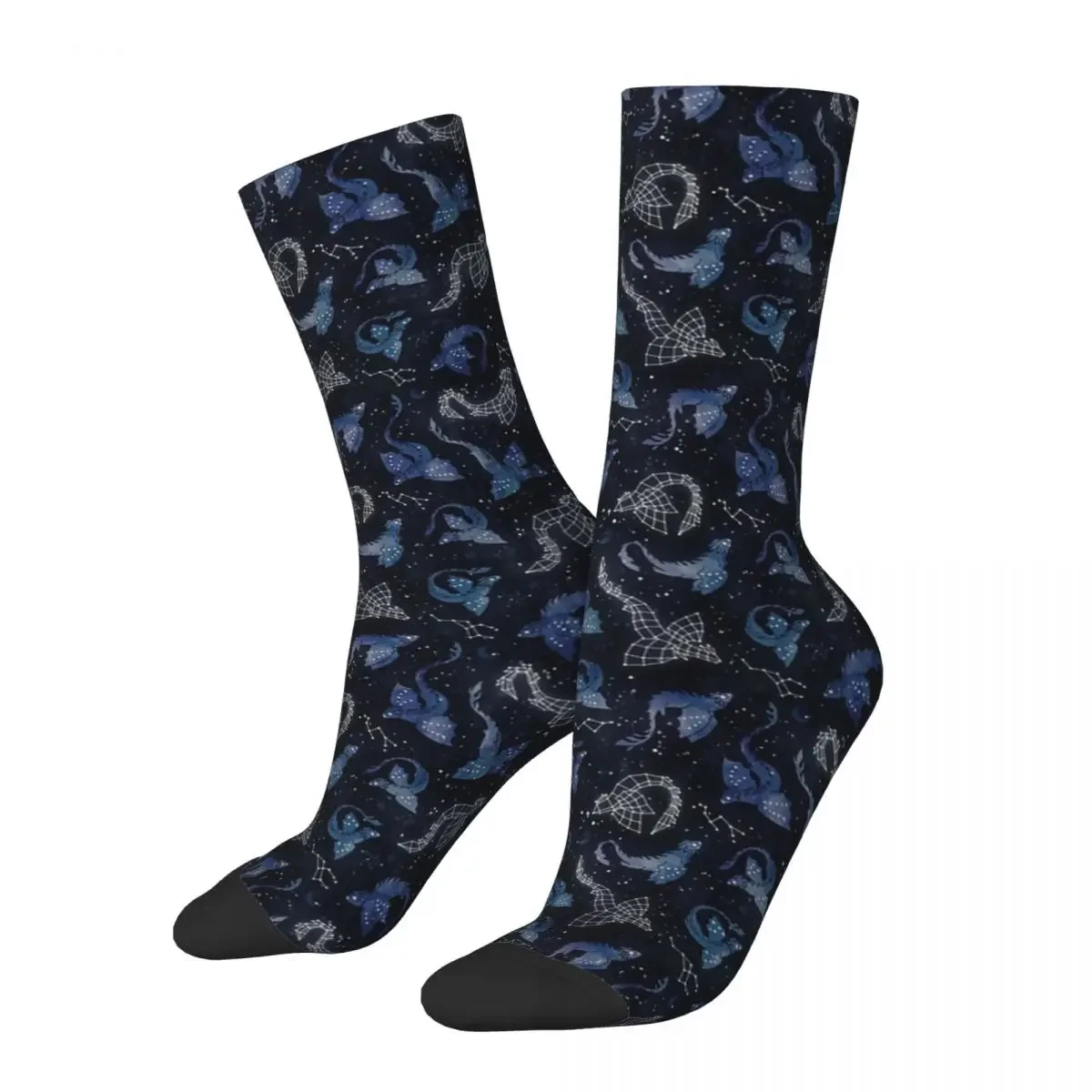 Dragon Star Constellations Socks Harajuku Sweat Absorbing Stockings All Season Long Socks Accessories for Unisex Gifts