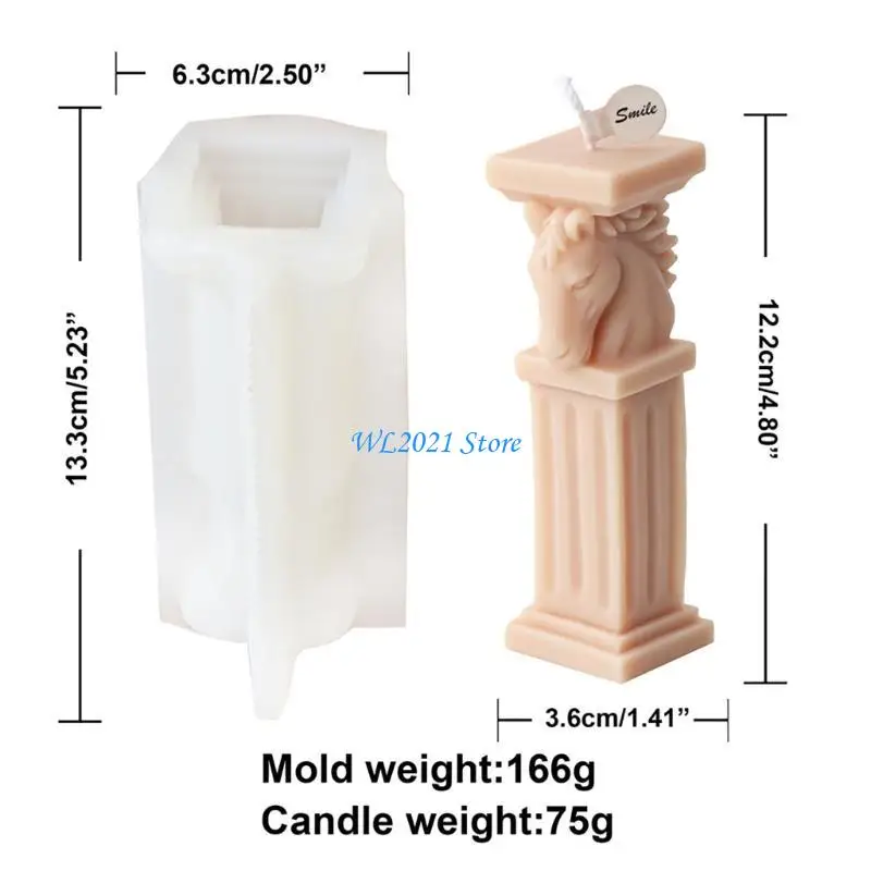 G5GC قالب سيليكون سهل التنظيف لصابون الشمع العمودي لصنع قوالب راتنجات الايبوكسي لحلوى الشوكولاتة والإبداعات الفنية