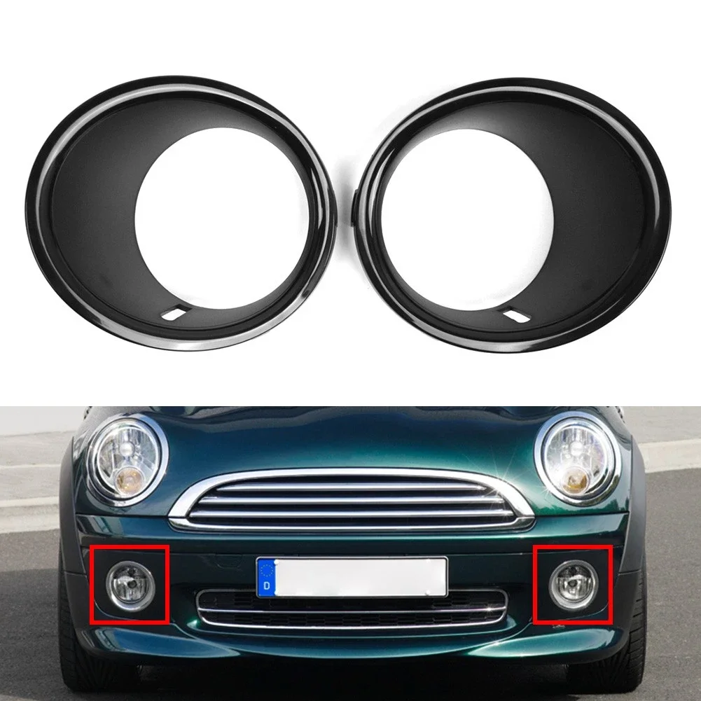 

Для BMW Mini Cooper R55 R56 R57 2007-2011 51112753661 51112753662 Автомобильные аксессуары L/R Передняя противотуманная фара Черная накладка на кольцо