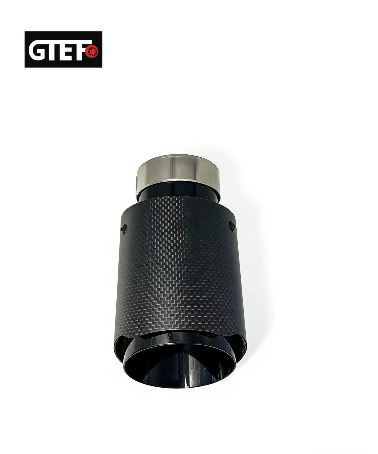 GTEFO One Piece Car Exhaust Tip | Matte Carbon Fiber & Black Stainless Steel Tail Pipe Nozzle car accessories