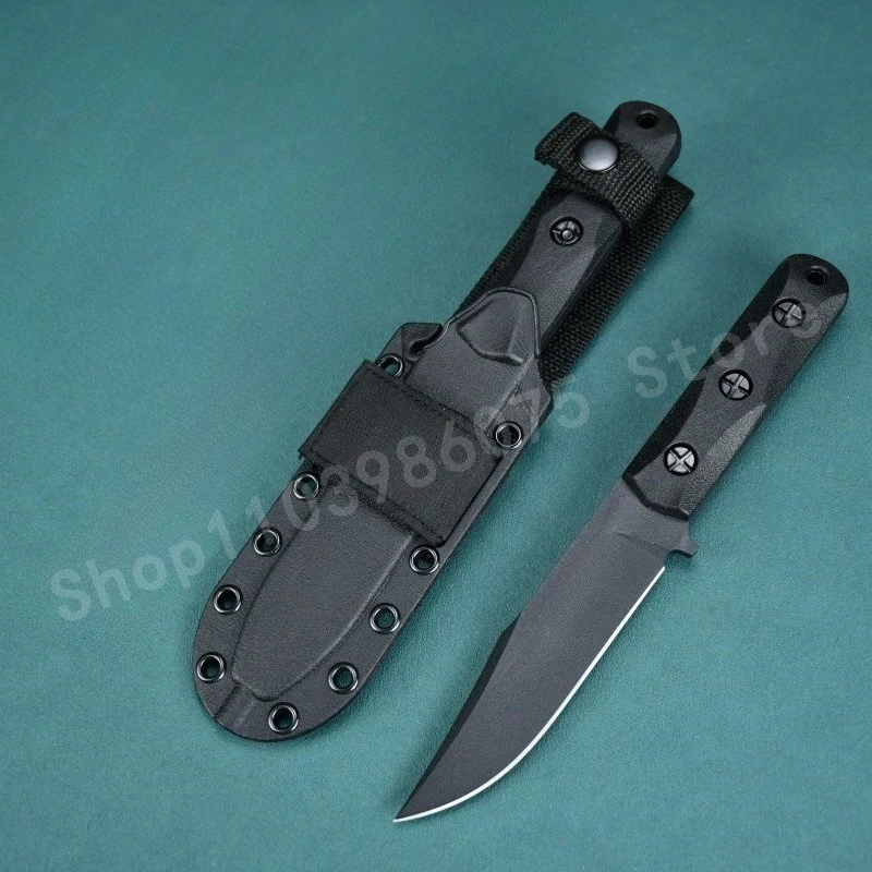 KB EK50 شفرة مستقيمة عالية الجودة 8Cr13Mov شفرة ألياف النايلون مقبض مقاومة للصلابة بقاء المحمولة سكين الدفاع عن النفس