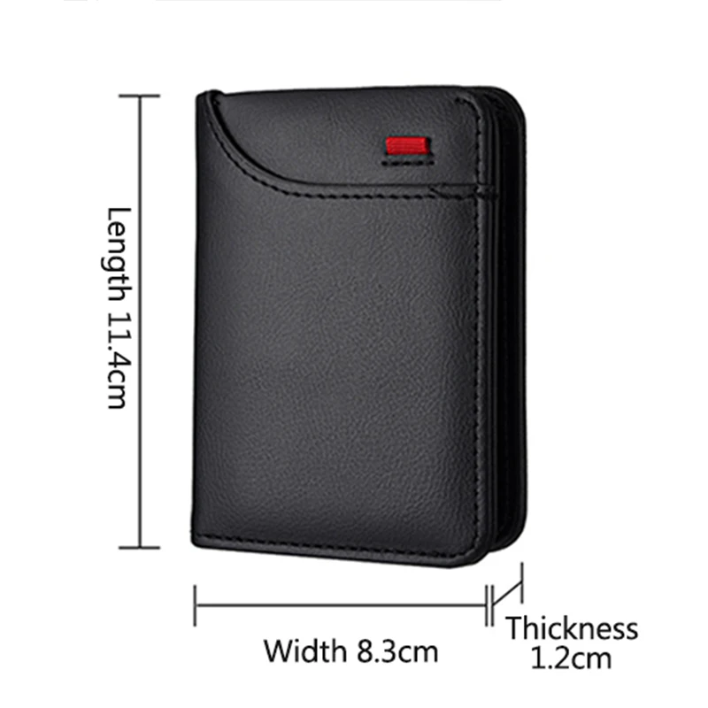 For Harley Davidson Leather Car Emblem Soft Wallet Leather Mini Credit Card Purse Portable Small Wallet Motorcycle Accessories view 5