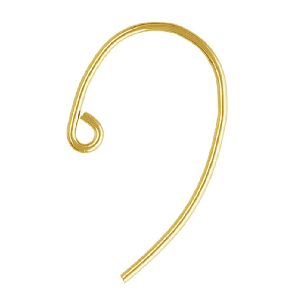 2 Pairs Bass Clef Music Earring Hooks in 14K Gold Filled for Jewelry Making