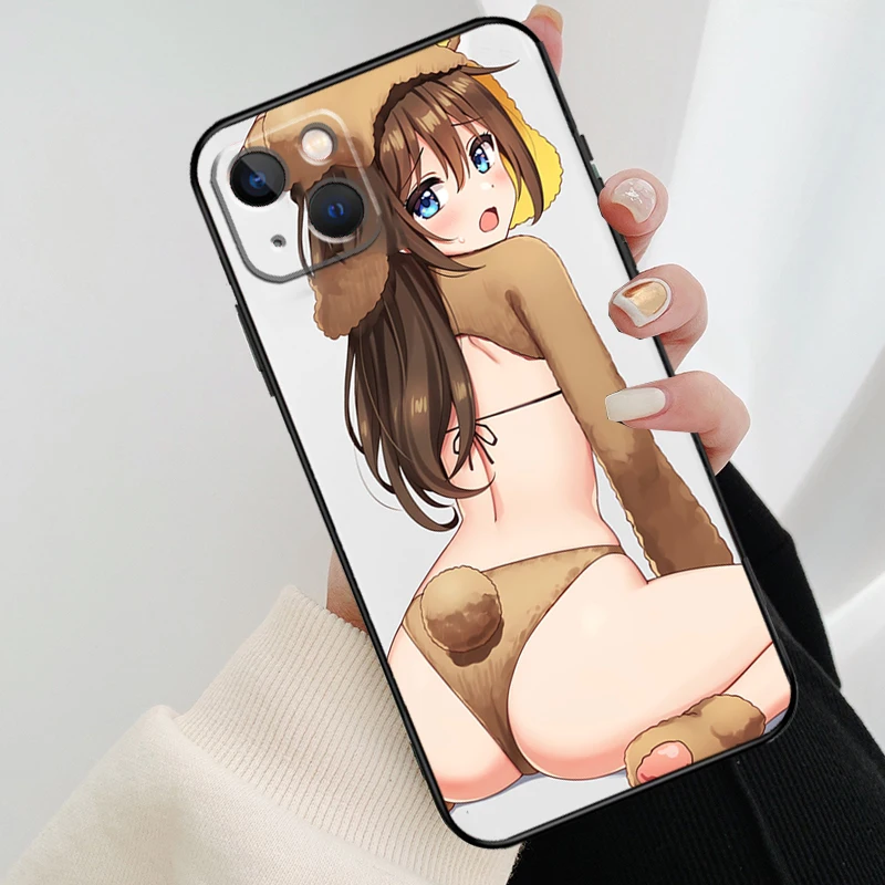 حافظة هاتف من أنيمي مانغا وايفو لهواتف آيفون ، حافظة لهاتف آيفون 12 ، 11 ، 13 ، 14 ، 15 برو ماكس ، حافظة صغيرة لهاتف آيفون XR ، X ، XS Max ، 7 ، 8 Plus #4