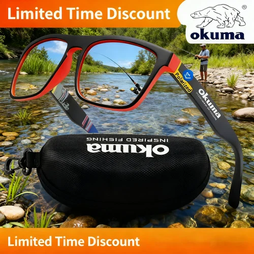 Imagen 2 del producto Okuma Gafas de pesca polarizadas, protección UV Gafas de sol para pescar al aire libre con estuche, gafas de pesca con descuento por tiempo limitado para A