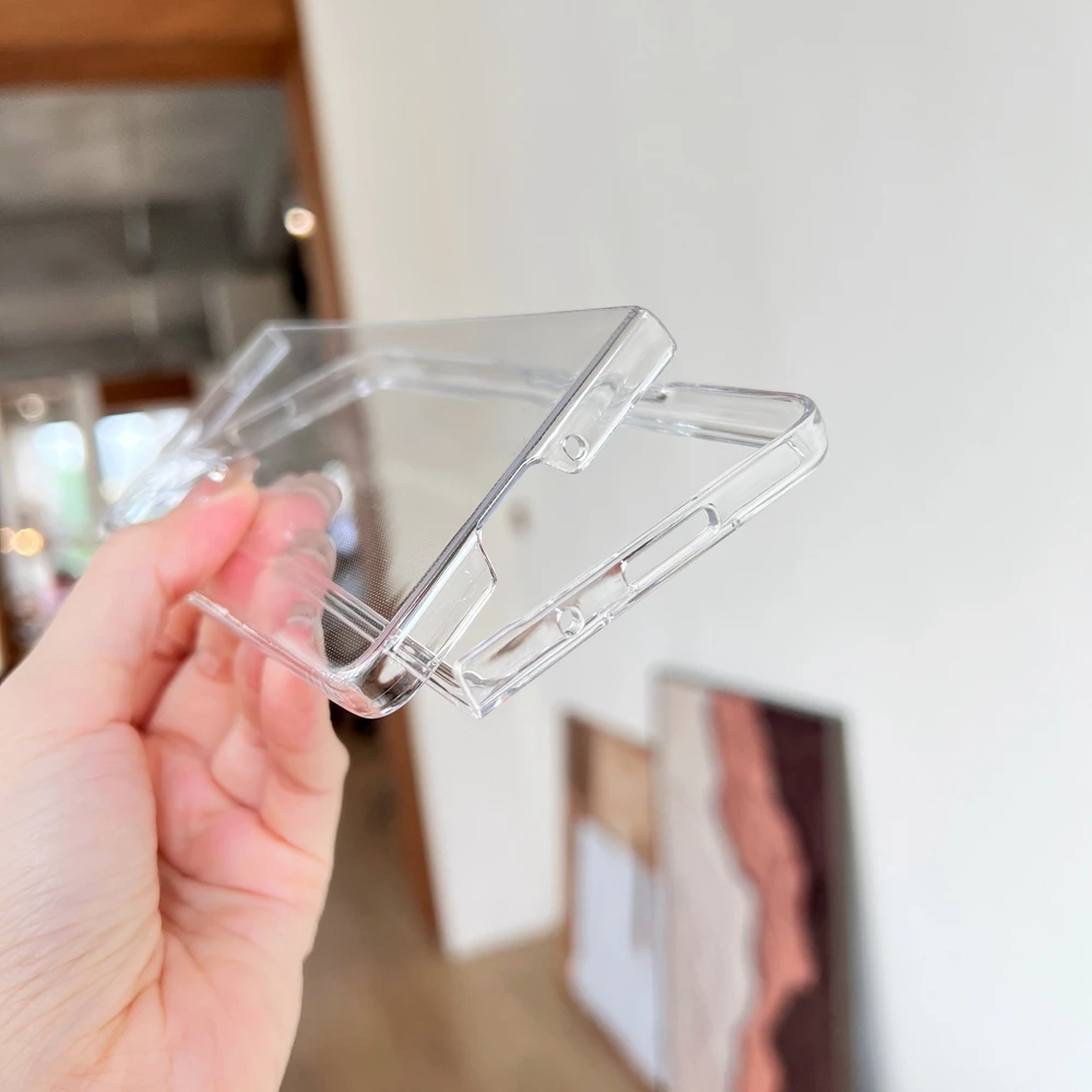 Phone Case For Samsung Galaxy Z Fold 6 5 4 3 2 Matte Transparent 2 in 1 Hard Shockproof Cover Shell