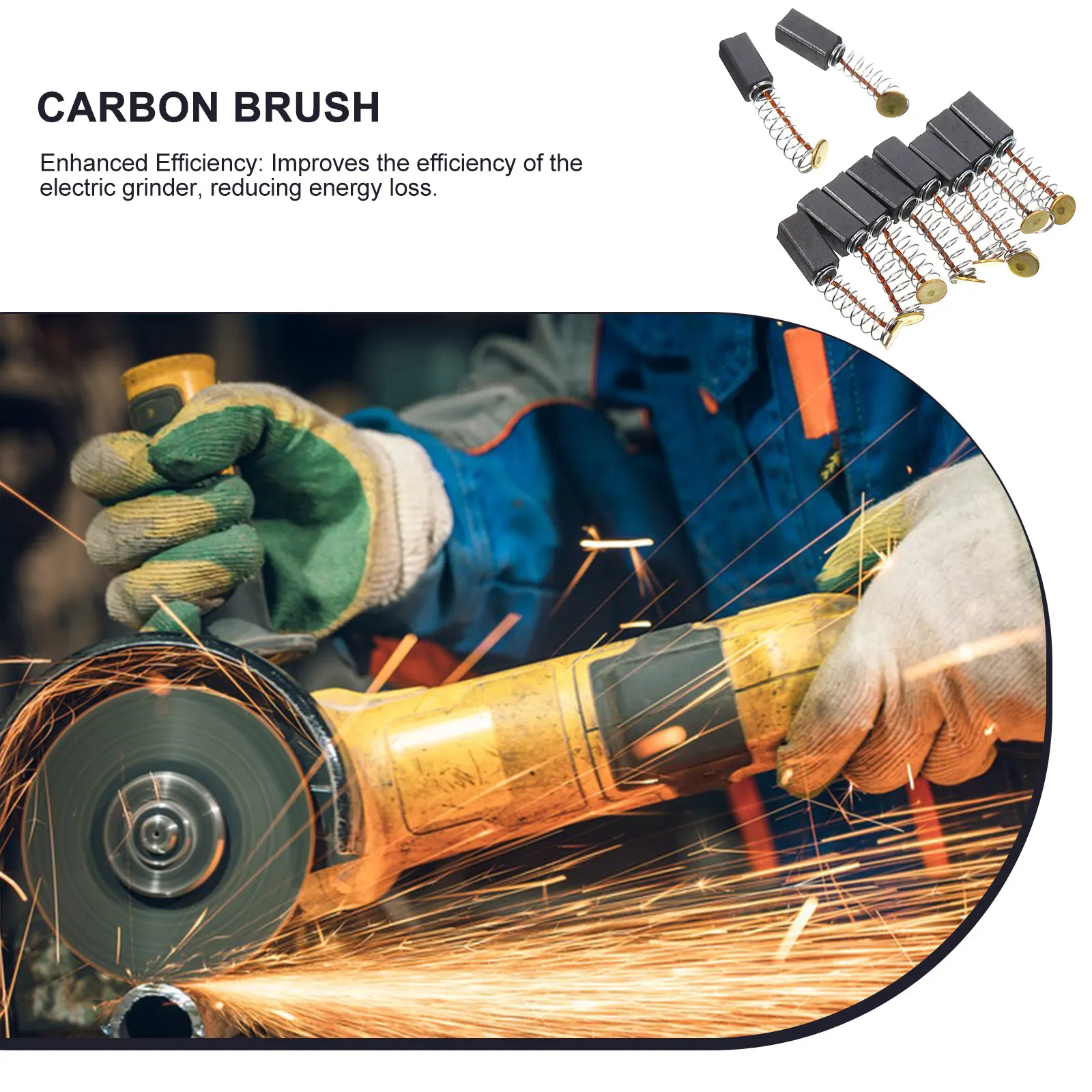 20pcs Carbon Brushes for Electric Grinder – High Conductivity, Low Wear, Efficient Power Transfer