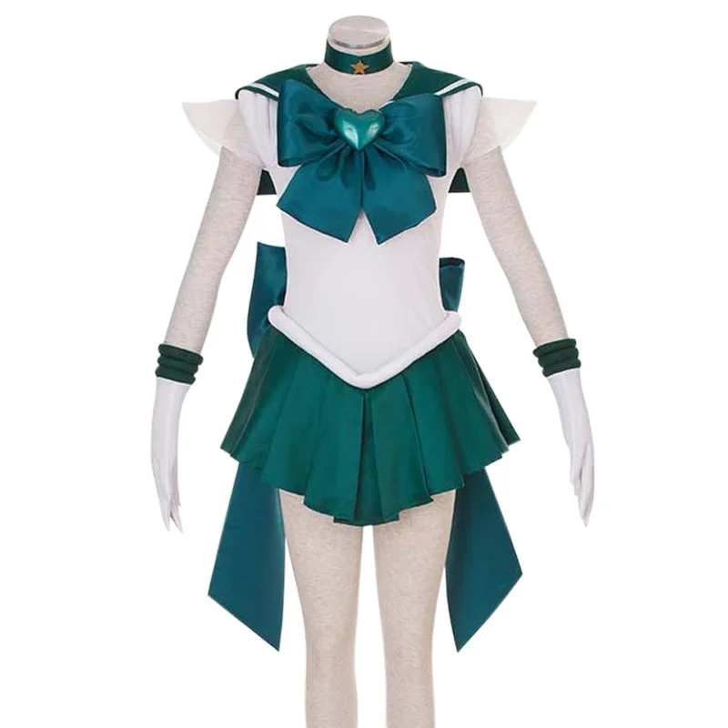 

Athemis Sailor Kaiou Michiru Sailor Neptune SuperS Anime Cosplay Costume Dress Gloves Brooch Headband Bows Custom Made