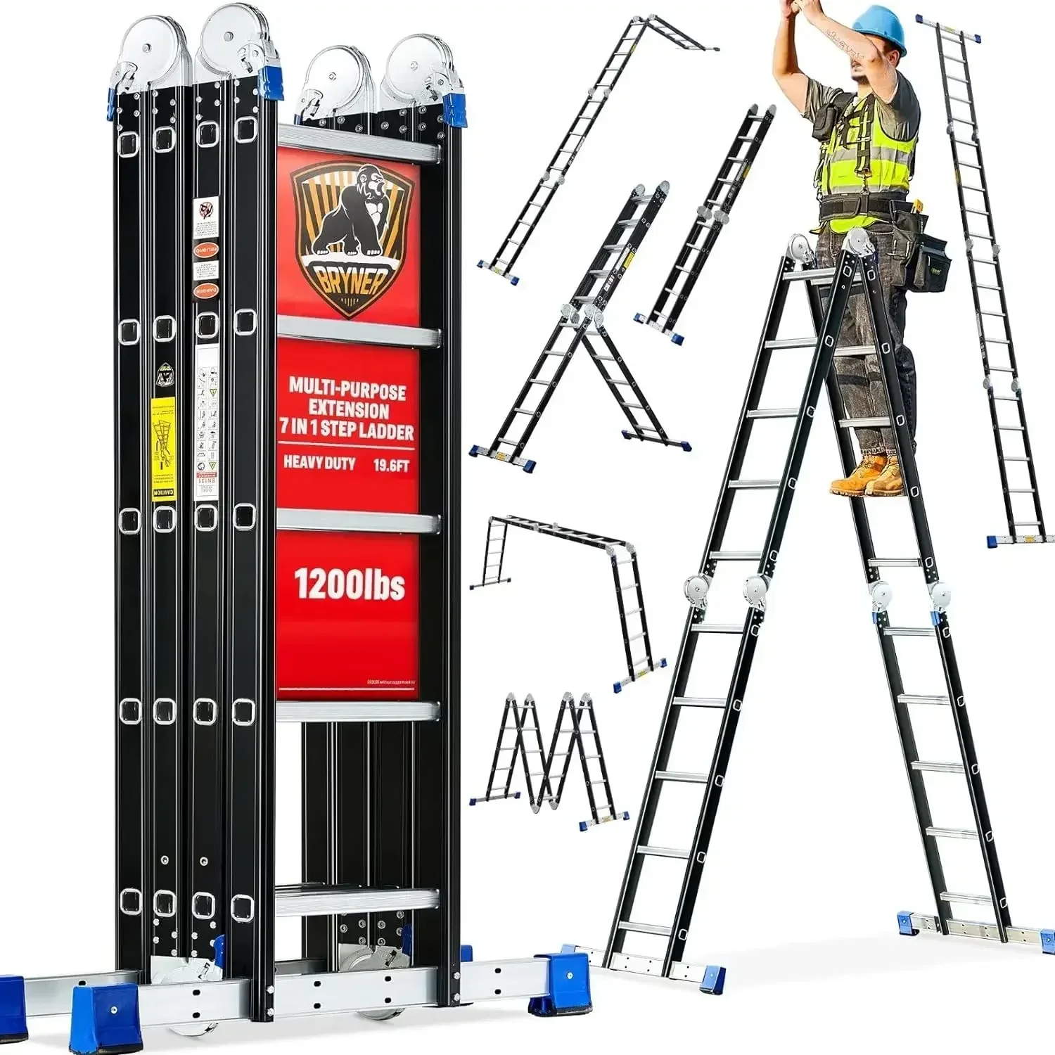Bryner folding ladder, 19.6ft