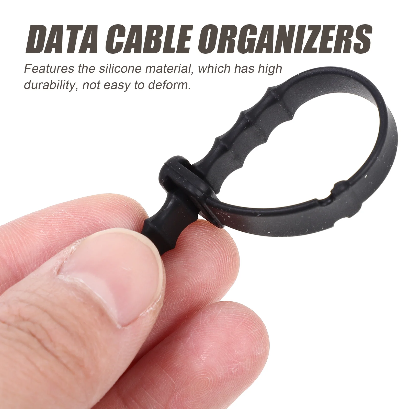 

40 pcs Cable Organizers Silicone Wire Fixing Clips For Data Line Management Cord Wrappers Headphone Holder Tidy Solution